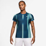 Nike Kleding Nike Court Victory Dri-Fit Print T-shirt Heren - petrolblauw, wit