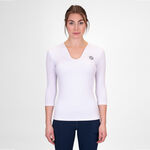 BIDI BADU Kleding BIDI BADU Crew V-Neck Longsleeve Dames-Wit