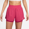 Dri-Fit One Mid Rise 2in1 3in Shorts Dames - berry, zilver