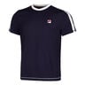 Elias T-shirt Heren-Donkerblauw,Wit
