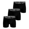Stretch Boxershort Verpakking 3 Stuks Heren-Zwart