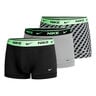 Everyday Cotton Stretch Trunk Boxershort Verpakking 3 Stuks Heren-Grijs,Neongroen
