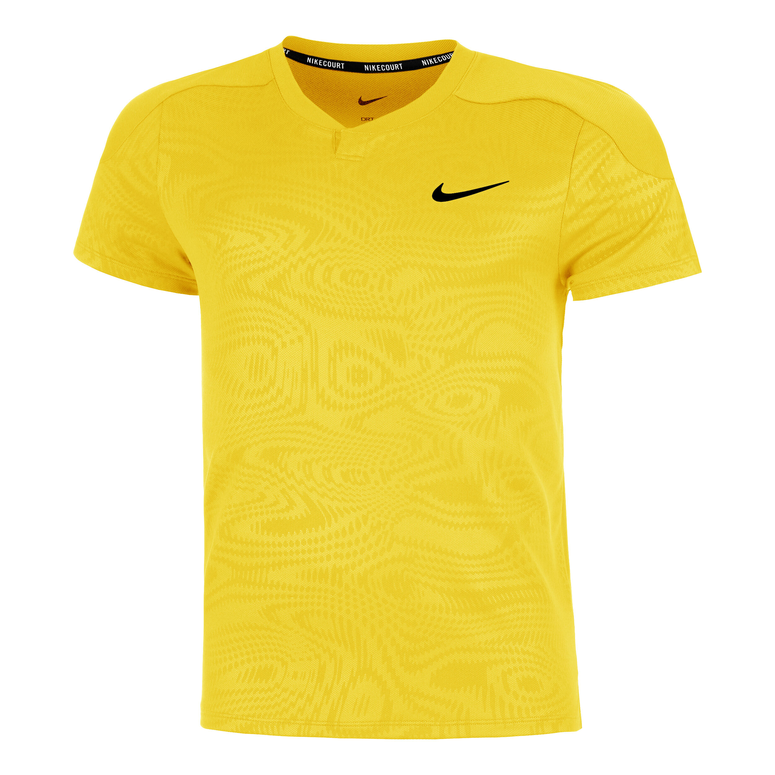 Buy Nike Dri Fit Court Slam T shirt Heren Geel Zwart online Tennis Point BE