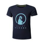 Quiet Please Tenniskleding Quiet Please Advantage Logo T-shirt Jongens-Donkerblauw