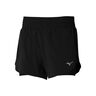 2in1 4.5 Hardloopshorts Dames-Zwart