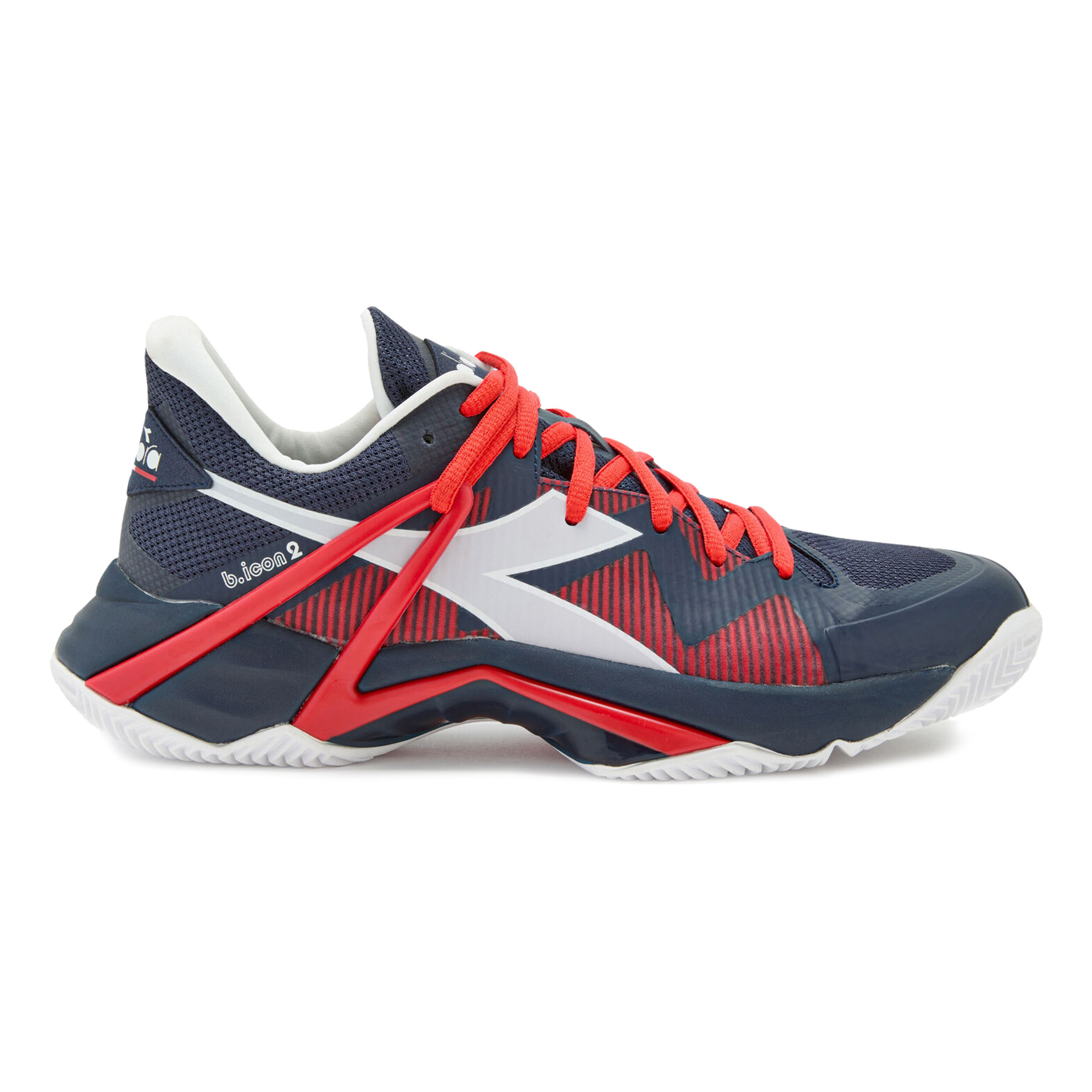 Buy Diadora B.Icon 2 Gravelschoen Heren Donkerblauw Rood online Tennis Point BE