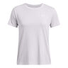Tech Textured T-shirt Dames-Grijs