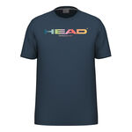 HEAD Kleding HEAD Vision Rainbow T-shirt Heren - donkerblauw, 