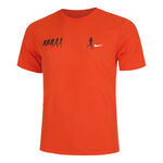 Nike Kleding Nike Dri-Fit Cotton Hardloopshirt Heren-Rood