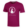 Trainings T-shirt Heren-berry, wit