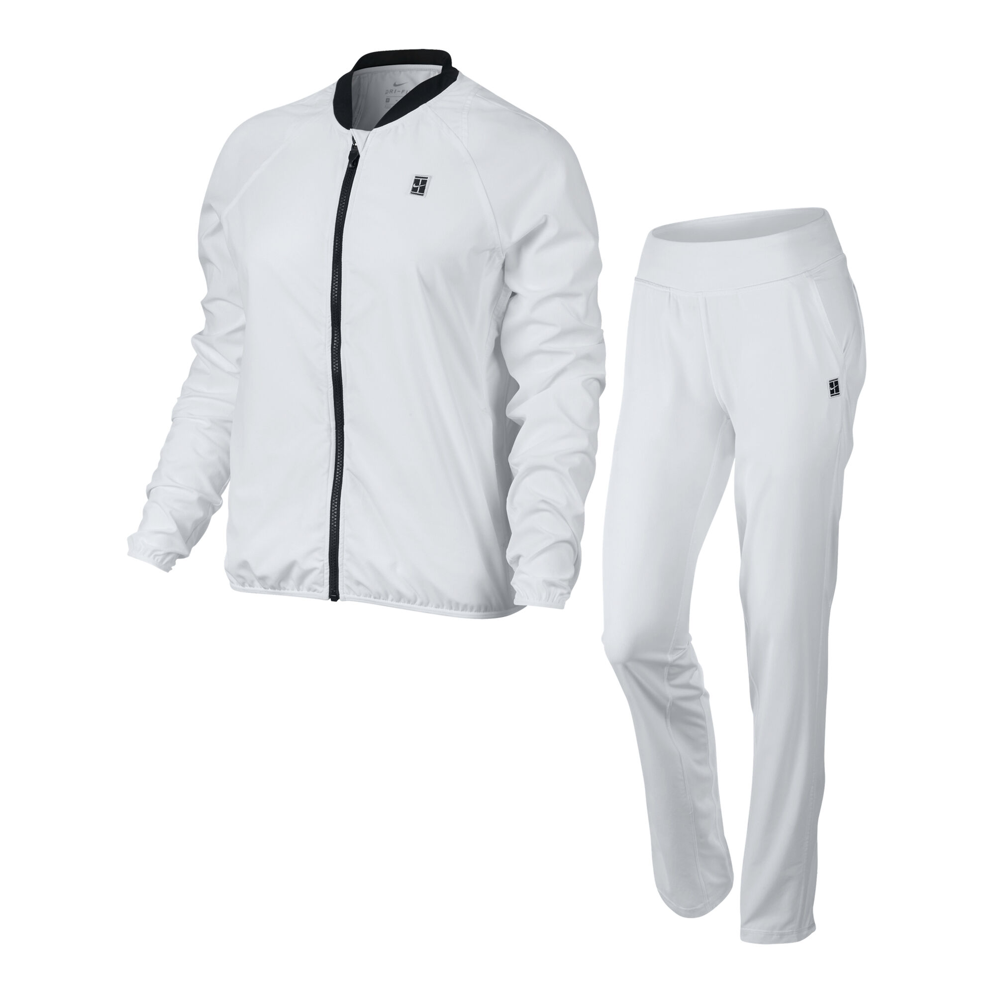 Rode datum Ritmisch Geweldig Nike Court Woven Warm Up Trainingspak Dames - Wit, Zwart online kopen |  Tennis-Point