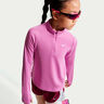 Dri-Fit Half-Zip Longsleeve Meisjes-mauve, wit