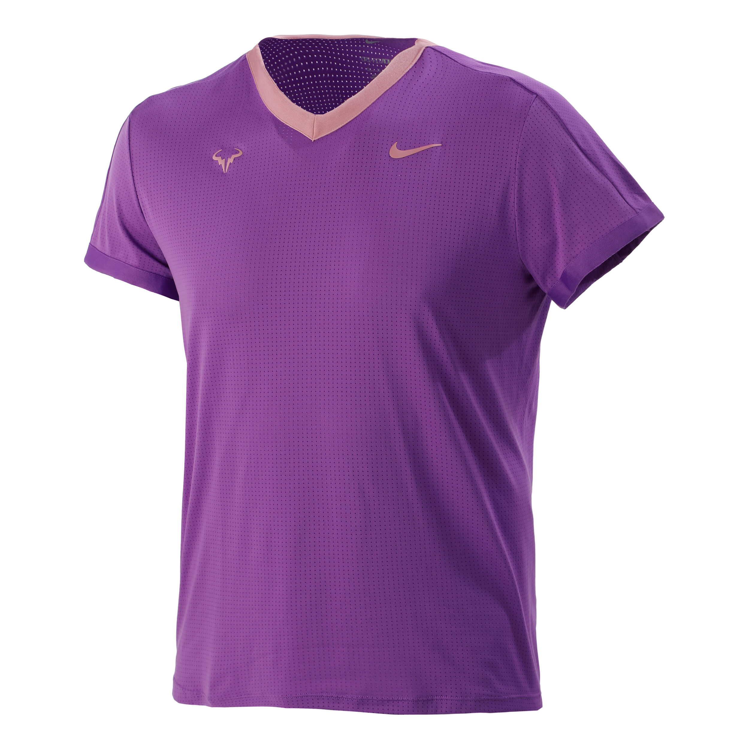 Rafael Nadal Dri Fit Advantage T shirt Heren Paars