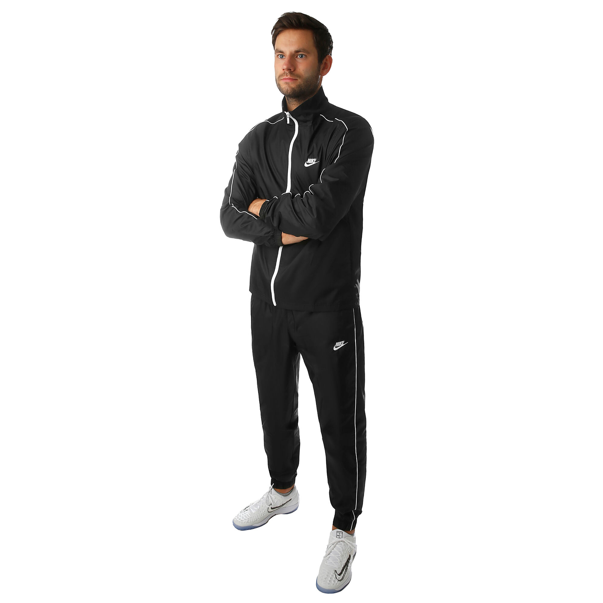 voormalig begaan Doorzichtig Nike Sportswear Woven Trainingspak Heren - Zwart, Wit online kopen |  Tennis-Point