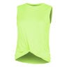 Twist Front Tanktop Dames-Neongroen