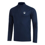 Quiet Please Tenniskleding Quiet Please Big Serve 1/4 Zip Longsleeve Heren-donkerblauw