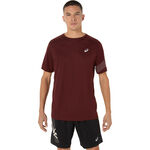 ASICS Kleding ASICS Icon Hardloopshirt Heren-Wijnrood