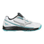 Mizuno Tennisschoenen Mizuno Break Shot 4  Tennisschoen tapijt Dames - wit, turkoois