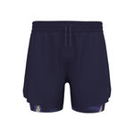 Odlo Kleding Odlo Zeroweight Print 5in 2in1 Hardloopshorts Heren-Donkerblauw