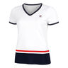 Elisabeth T-shirt Dames-Wit,Donkerblauw