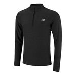 New Balance Kleding New Balance Space Dye 1/4 Zip Longsleeve Heren-Zwart