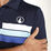 Ocean Block Stripe Tournament Polo