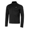 Road Winter 1/2 Zip Hardloopshirt Heren-Zwart