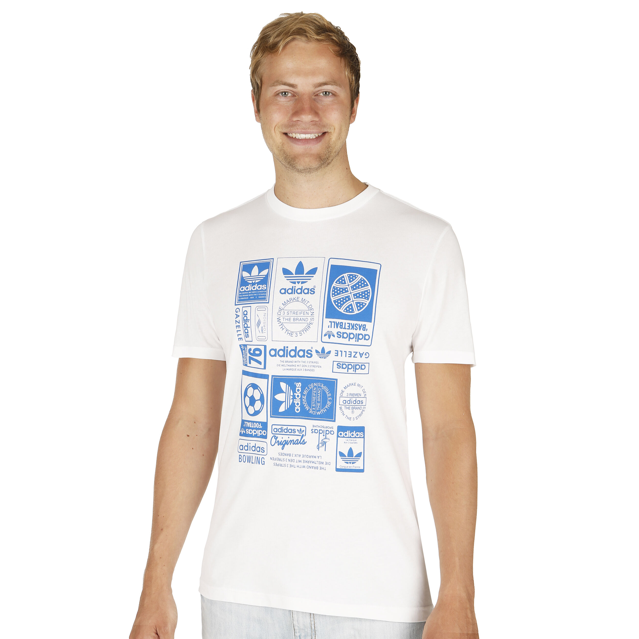 Buy adidas Originals Vintage Trefoil T shirt Heren Wit online Tennis Point BE