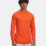 Under Armour Longsleeve Under Armour Vanish Elite Seamless 1/4 Zip Longsleeve Heren-oranje