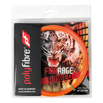 Polyfibre Polyfibre Firerage Ribbed 12m Set Snaren-Rood