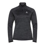 Odlo Kleding Odlo Easy Warm Mid Layer Half-Zip Longsleeve Dames-Zwart,Grijs