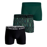 Björn Borg Kleding Björn Borg Cotton Stretch Boxershort Verpakking 3 stuks Heren - zwart, donkergroen