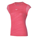 Mizuno Kleding Mizuno Aero Hardloopshirt Dames-Rood