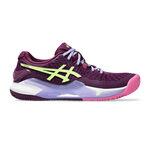 ASICS Padel schoenen ASICS Gel-Resolution 9 Padel Schoen Dames-Mauve,Neongroen