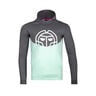 Bassem Lifestyle Sweater met capuchon Jongens - donkergrijs, mint