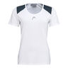 22 Tech T-shirt Dames - wit, donkerblauw