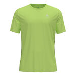 Odlo Kleding Odlo Zeroweight Chill-Tec Crew Neck Hardloopshirt Heren - limoen, 