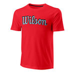 Wilson Kleding Wilson Script Eco Slimfit T-shirt Heren - rood, 