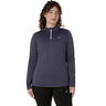 Core Winter 1/2 Zip Hardloopshirt Dames-Blaugrau