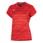 Mizuno Tenniskleding Mizuno Team Chiba T-shirt Dames-rood