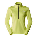 The North Face Kleding The North Face Winter Warm Pro 1/4 Zip Hardloopshirt Dames-Neongeel