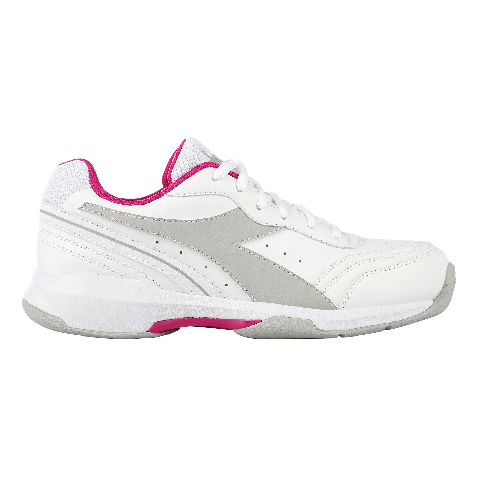 Diadora S.Challenge 4 SL Tennisschoen Tapijt Dames - Wit, Grijs | Tennis-Point