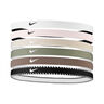 Nike Flex Classic Haarband Verpakking 6 Stuks-Wit,Donkerblauw