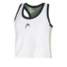 Play Crop Tanktop Dames-Wit,Donkerblauw