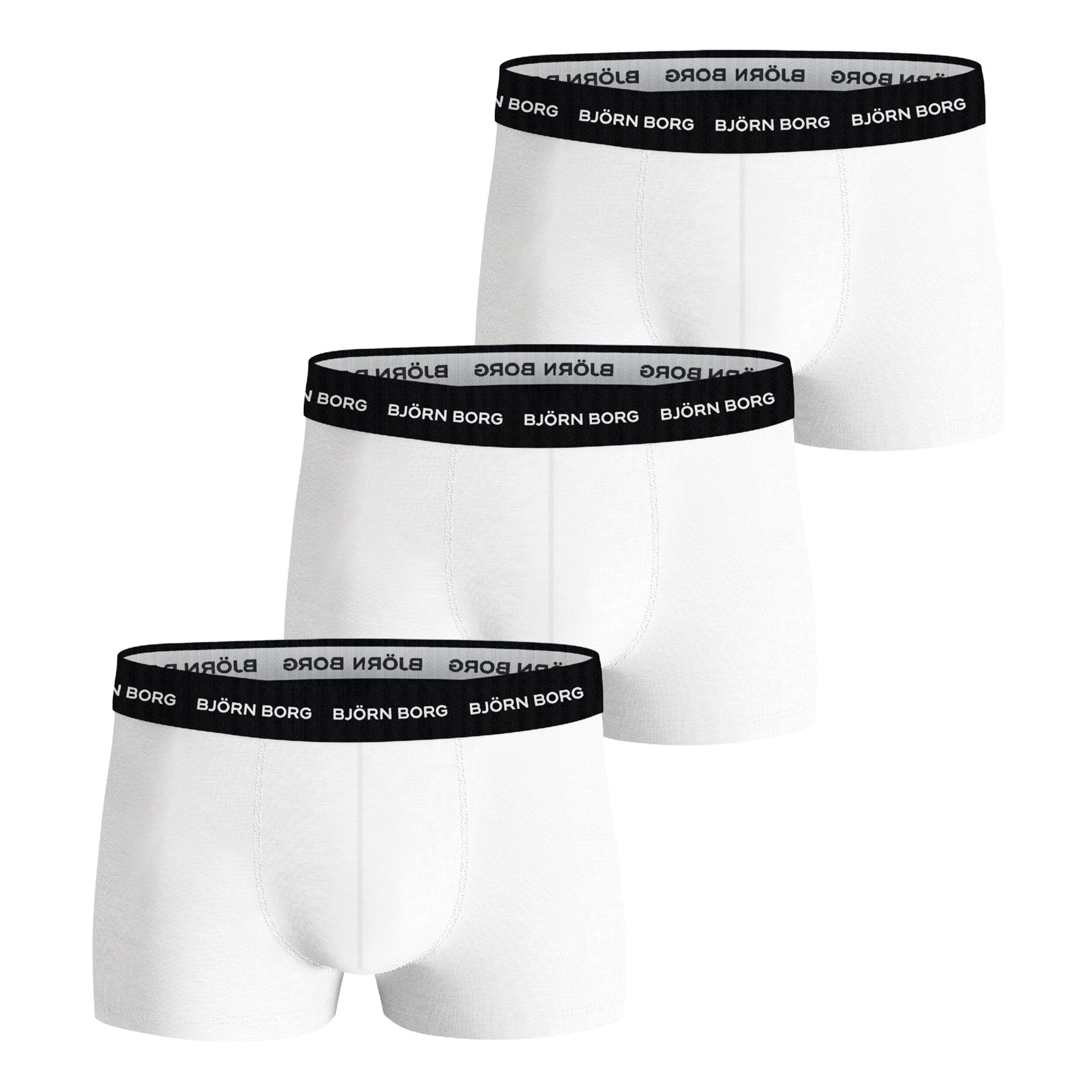 Buy Bjorn Borg Cotton Stretch Trunk Boxershort Verpakking 3 Stuks Heren Wit online Tennis Point BE
