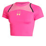 Run Anywhere Crop Hardloopshirt Dames-Pink,Zwart
