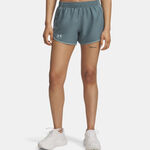 Under Armour Kleding Under Armour Fly By 3in Hardloopshorts Dames - blaugrau, petrolblauw