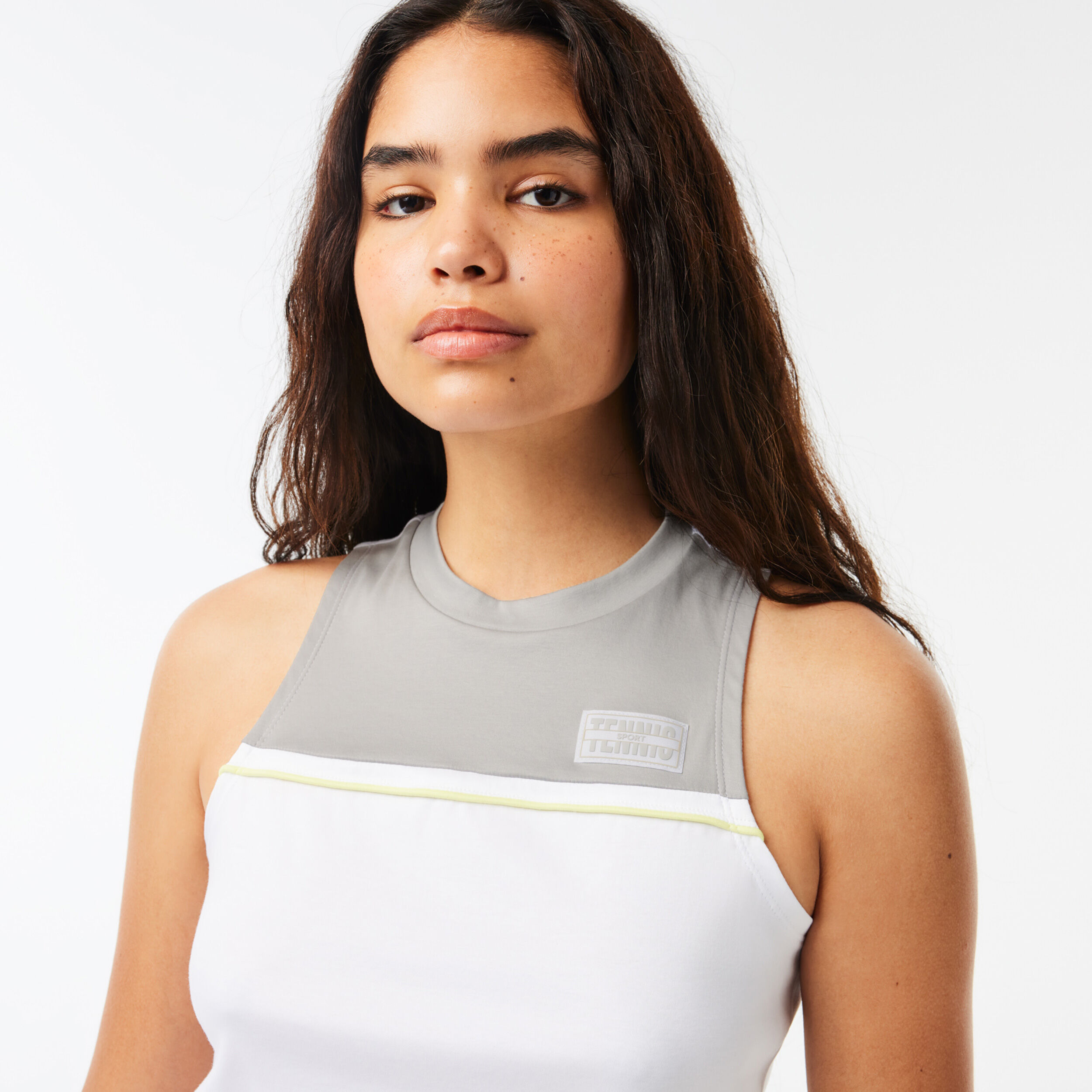 Buy Lacoste Active Performance Tanktop Dames Wit Grijs online Tennis Point BE