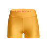Mid Rise Short voor tennisballen Dames - goudgeel, 