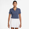 Court Heritage Crop Polo Dames-Blaugrau